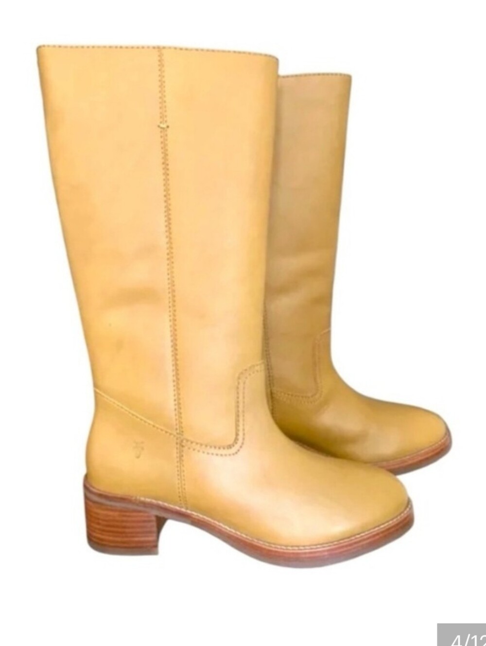 Frye 10 Brand NEW Women’s Tan Leather Mid-Calf Boots - Picture 3 of 9
